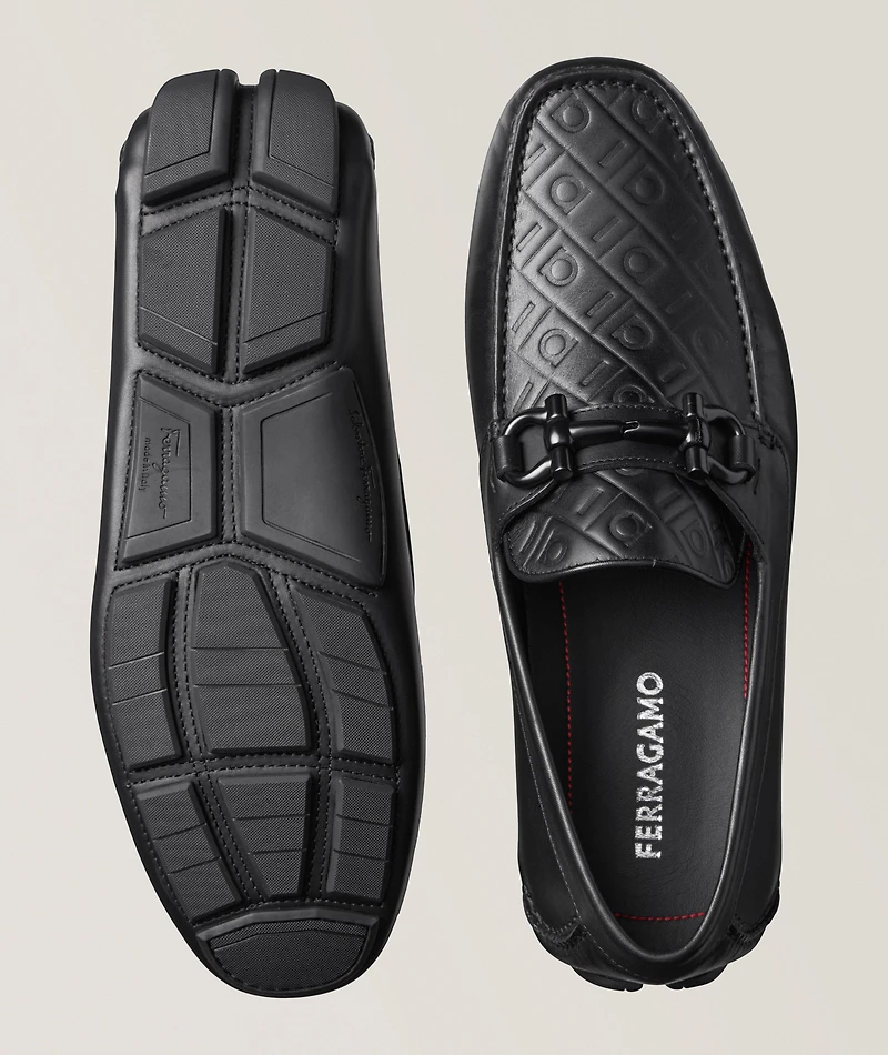 Parigi Monogram Leather Drivers