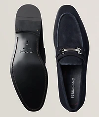 Bentley Double Gancio Suede Loafers