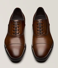 Boston Burnished Leather Cap-Toe Oxfords