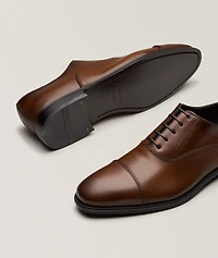 Boston Burnished Leather Cap-Toe Oxfords