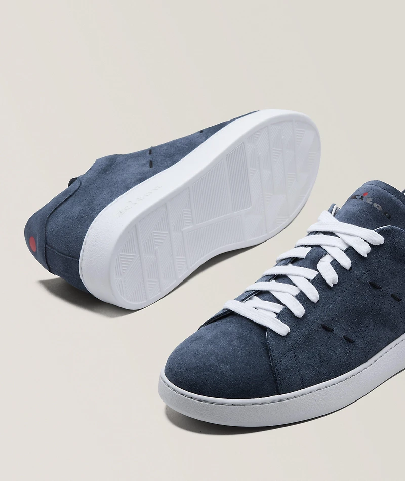 Suede Pick Stitch Sneakers