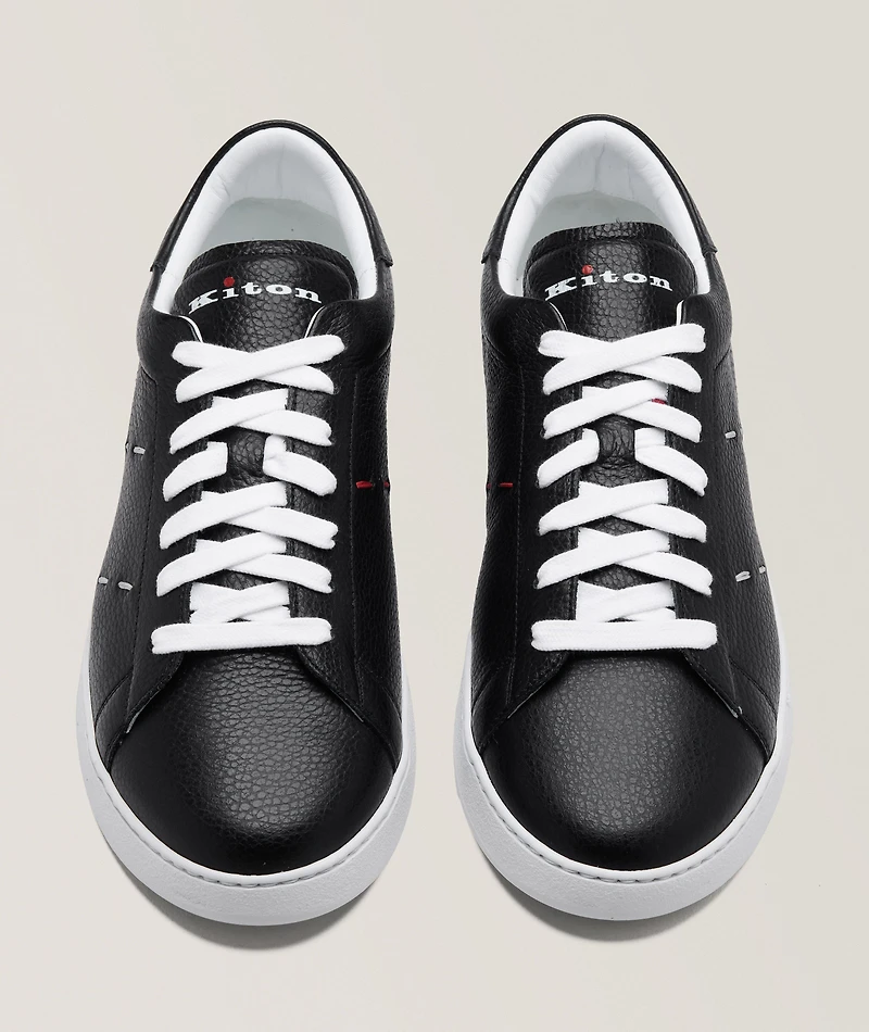 Leather Pick Stitch Sneakers