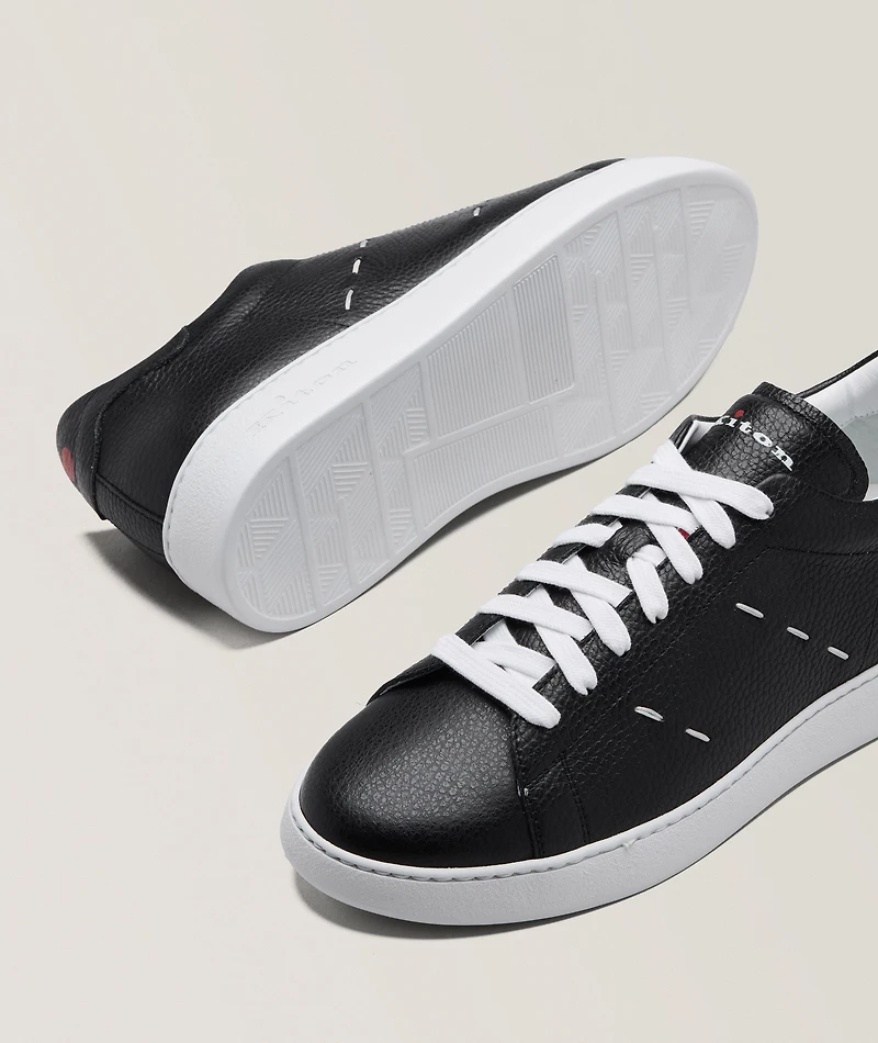 Leather Pick Stitch Sneakers