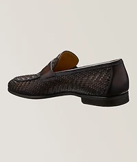 Venetian Woven Leather Penny Loafers