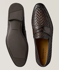 Venetian Woven Leather Penny Loafers