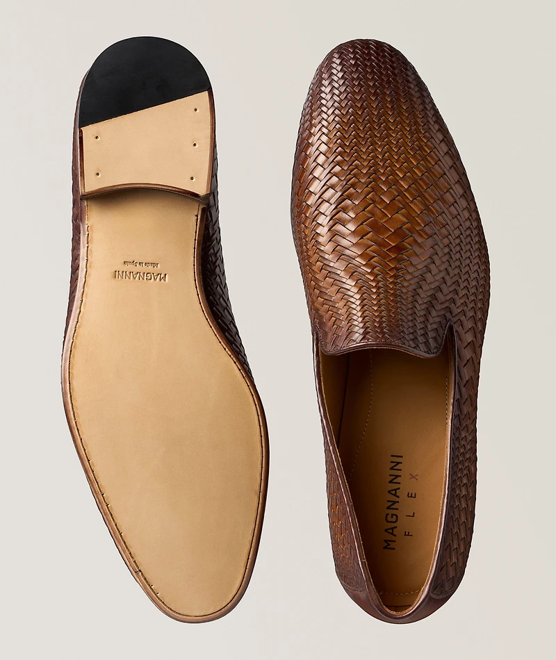 Venetian Woven Leather Loafers