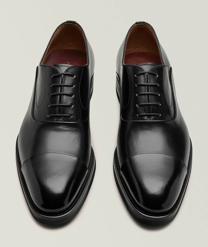 Omegga Cap-Toe Leather Oxfords