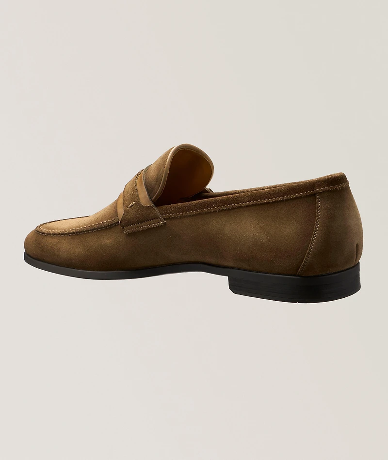 Daniel Double-Strap Suede Loafers