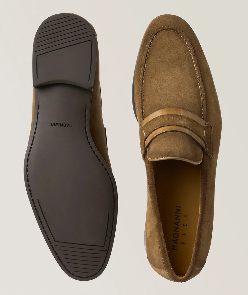 Daniel Double-Strap Suede Loafers