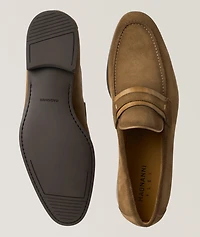 Daniel Double-Strap Suede Loafers