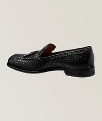 Toledo Nero Woven Leather Penny Loafers