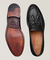 Toledo Nero Woven Leather Penny Loafers