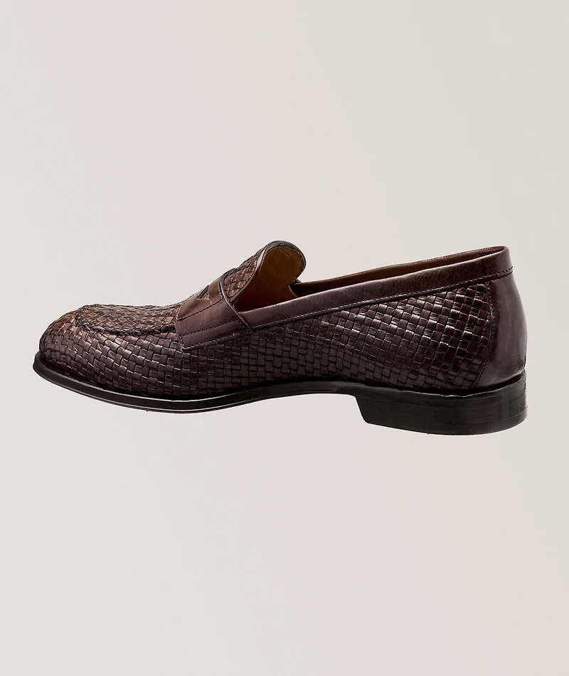 Toledo Woven Leather Penny Loafers