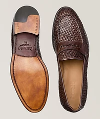 Toledo Woven Leather Penny Loafers