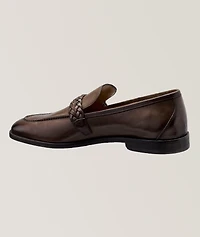 Garda Braided Buckle Leather Loafers