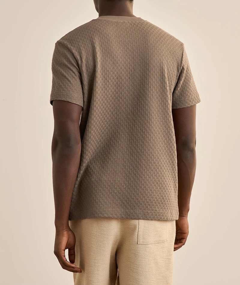 Brandon Textured Cotton Knit T-Shirt