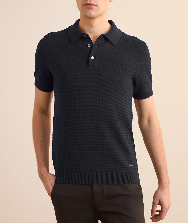 Mauron Cotton Textured Knit Polo
