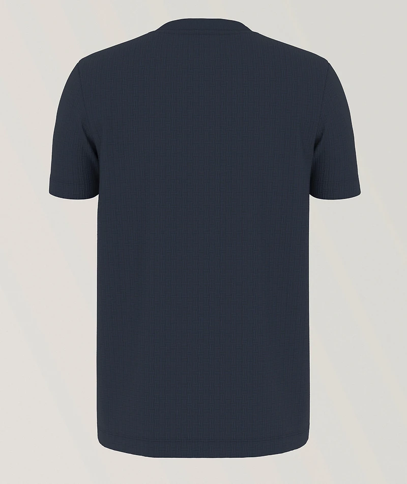 Brandon Cotton Jersey Textured Knit T-Shirt
