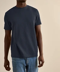 Brandon Cotton Jersey Textured Knit T-Shirt