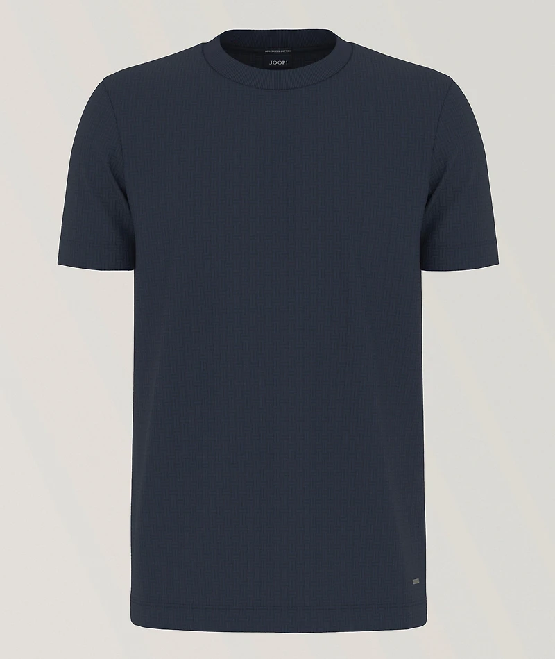 Brandon Cotton Jersey Textured Knit T-Shirt