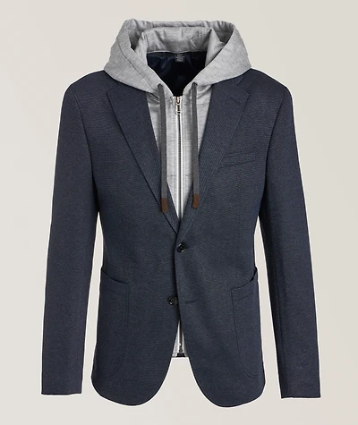Removable Bib Hooded Sport Jacket