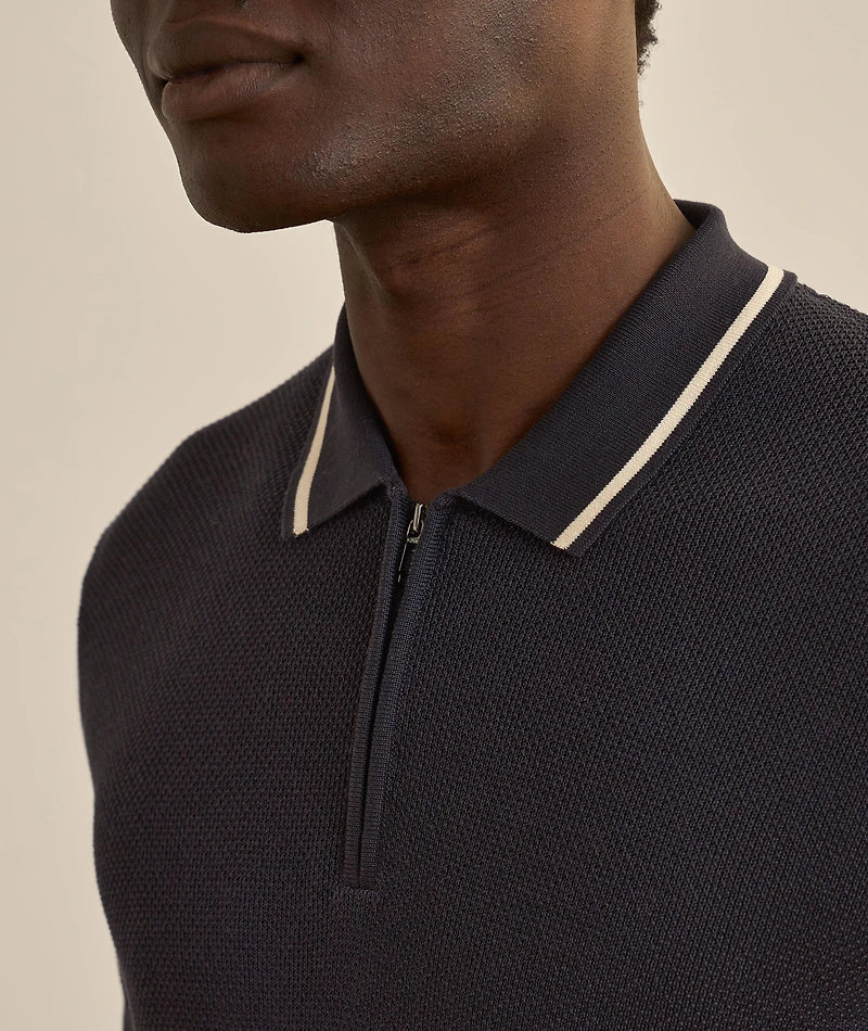 Quarter-Zip Knit Polo