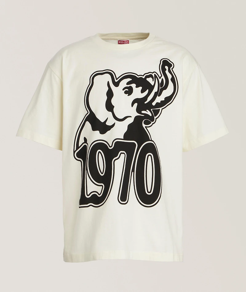 Kenzo Jungle Elephant Cotton T-Shirt