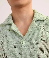 Cuba Crochet Camp Shirt