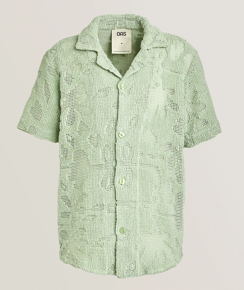 Cuba Crochet Camp Shirt