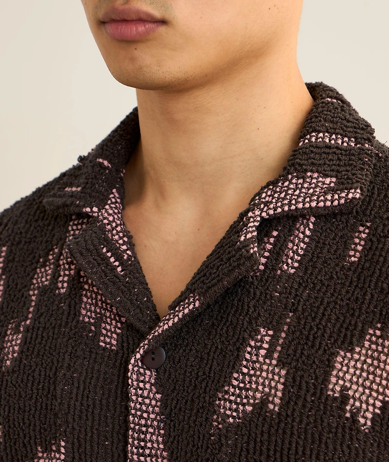 Cuba Crochet Camp Shirt