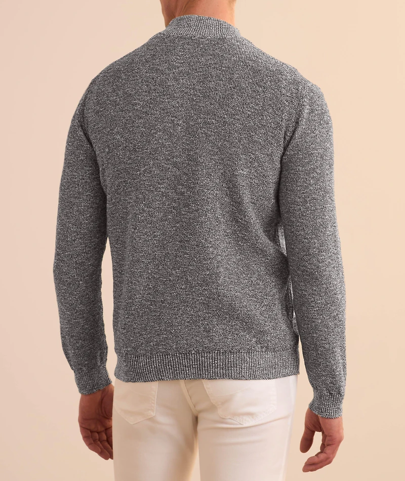 Mouliné Quarter-Zip Sweater