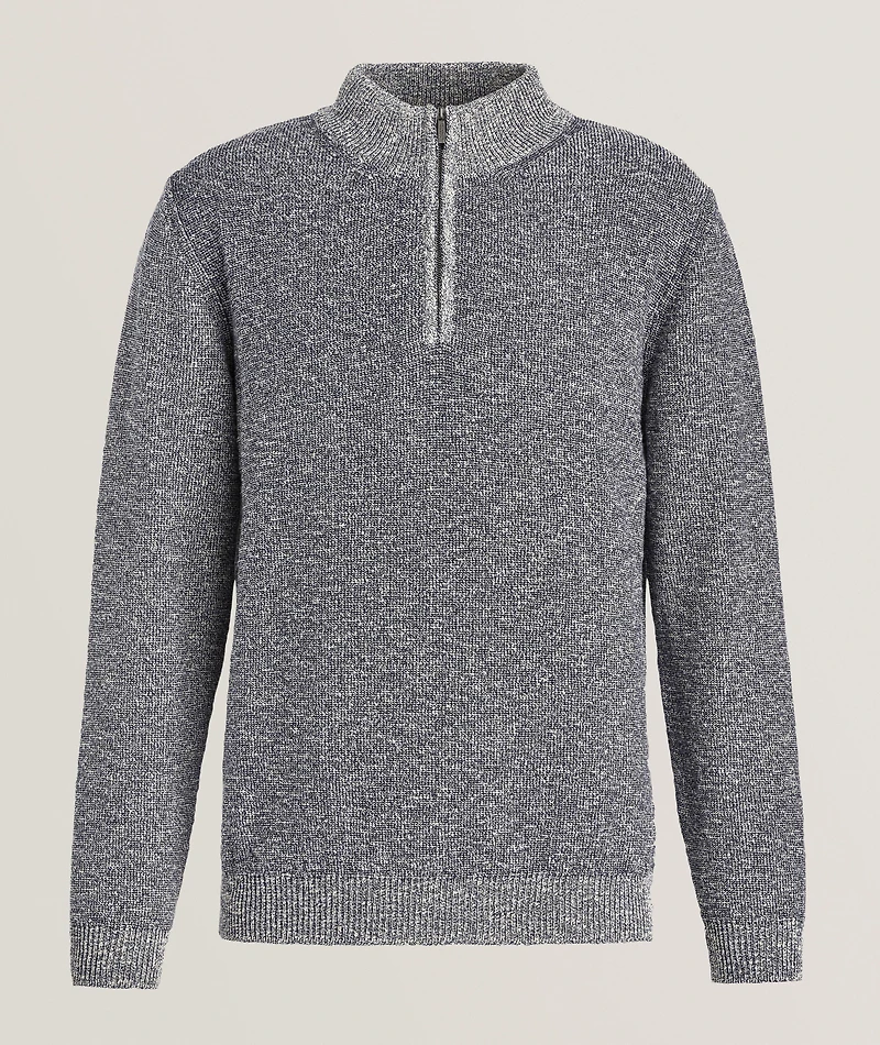 Mouliné Quarter-Zip Sweater