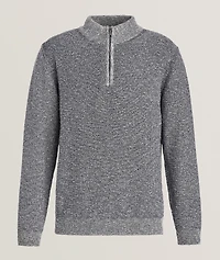 Mouliné Quarter-Zip Sweater