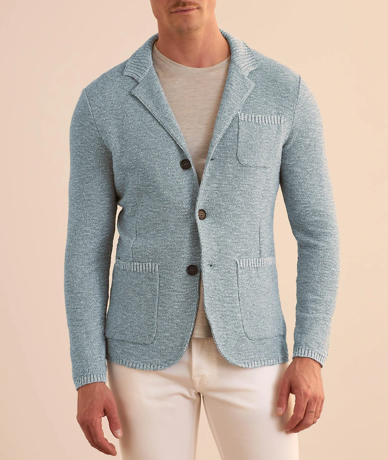 Mouliné Cotton-Blend Cardigan