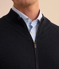 Micro-Knit Full-Zip Sweater