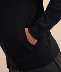 Micro-Knit Full-Zip Sweater