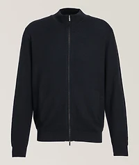 Micro-Knit Full-Zip Sweater