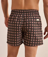 Coffee Lumo-Dot Swim Shorts