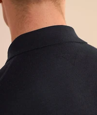 Virgin Wool Quarter-Zip Polo