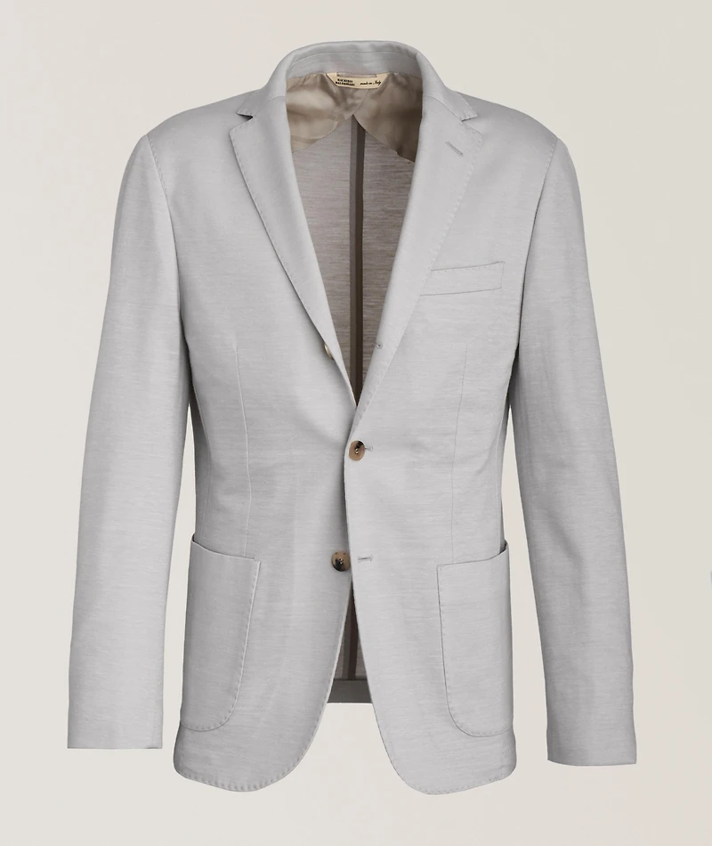 Virgin Wool-Blend Stitch Sport Jacket