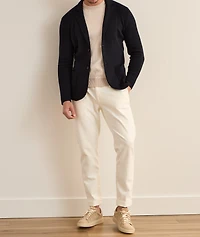 Ribbed Contrast Banded Cotton-Silk Sweater