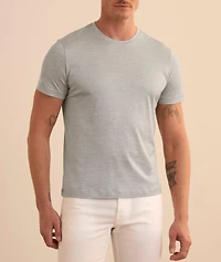 Silk-Cotton Crewneck T-Shirt