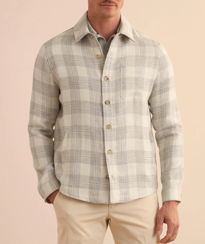 Plaid Virgin Wool-Blend Overshirt
