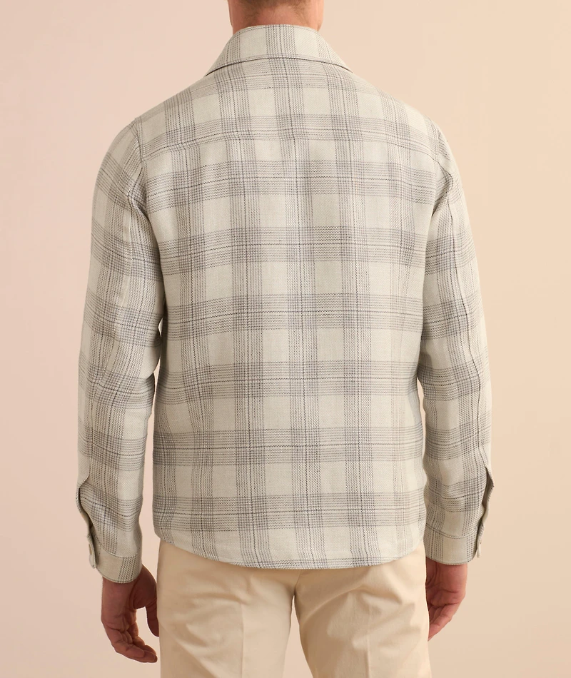 Plaid Virgin Wool-Blend Overshirt