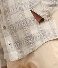 Plaid Virgin Wool-Blend Overshirt