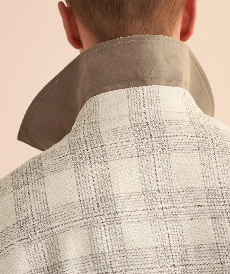 Plaid Virgin Wool-Blend Overshirt