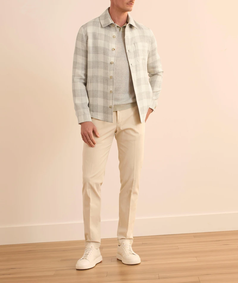 Plaid Virgin Wool-Blend Overshirt