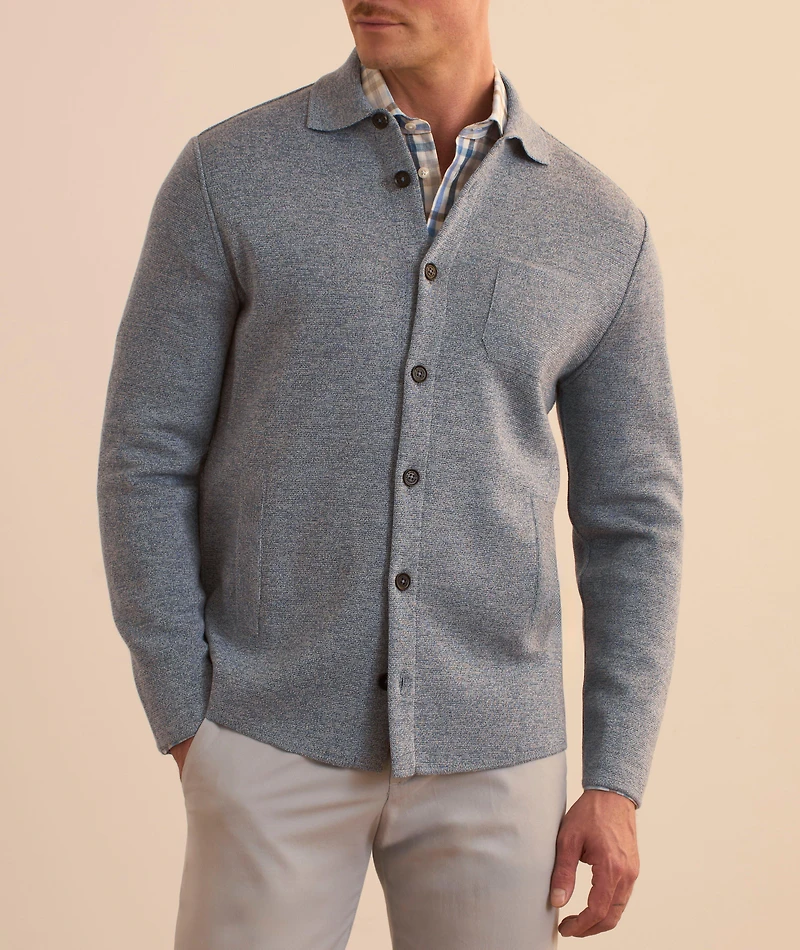 Virgin Wool Milano Stitch Overshirt