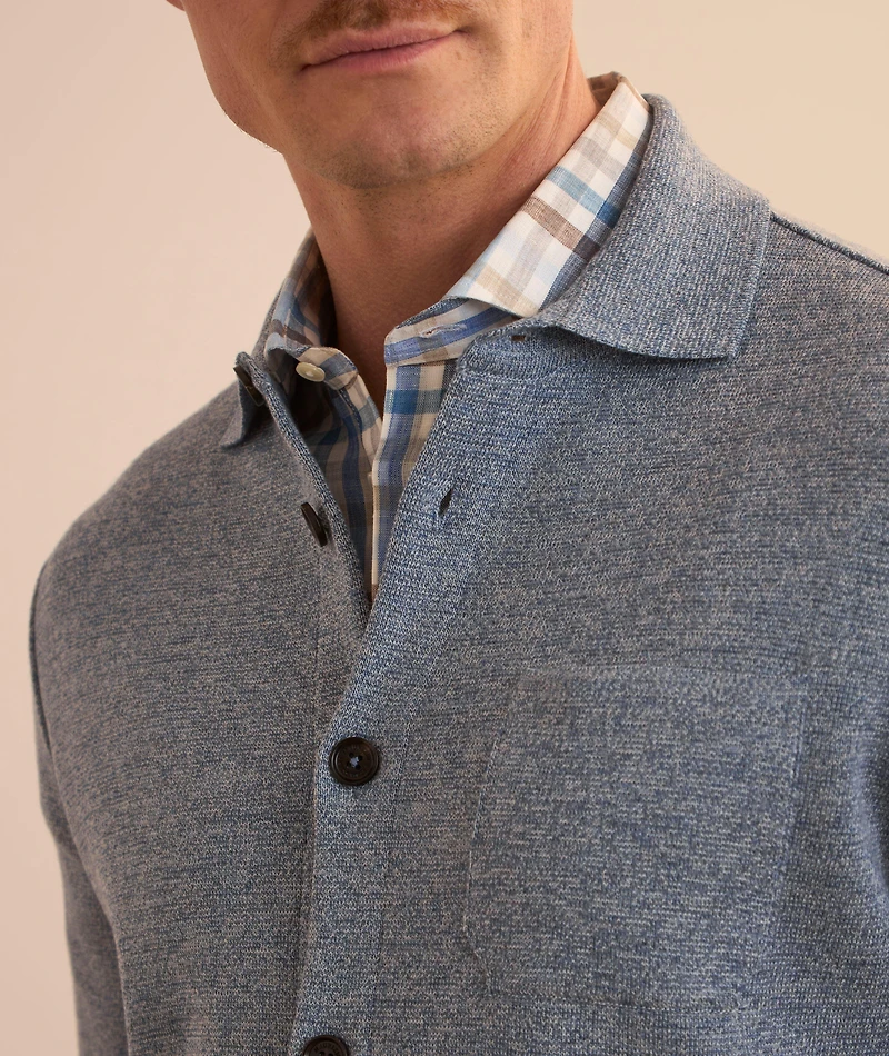 Virgin Wool Milano Stitch Overshirt