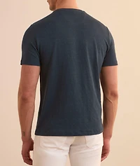 Stretch-Linen Crewneck T-Shirt